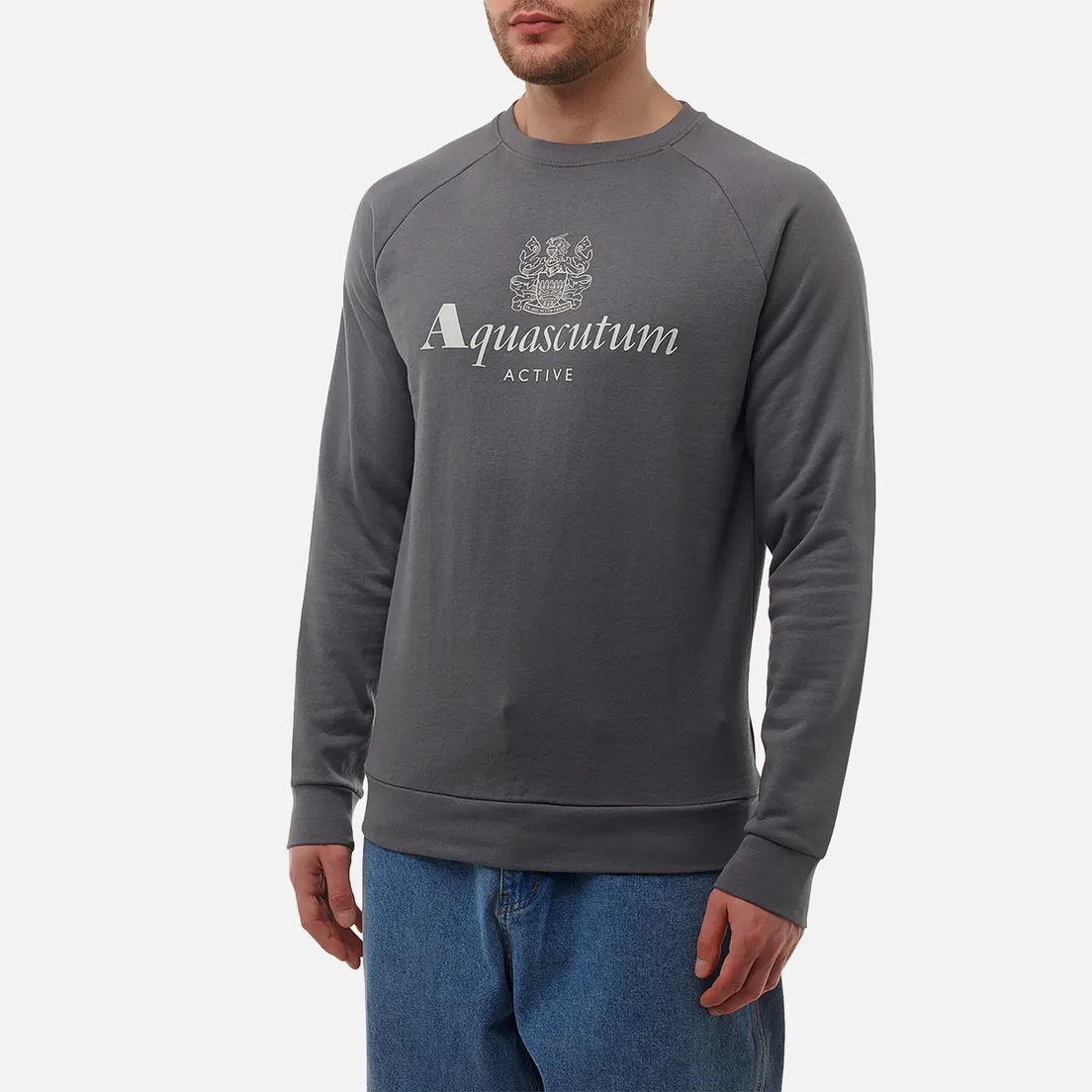 Aquascutum Мужская толстовка Active Big Logo Raglan