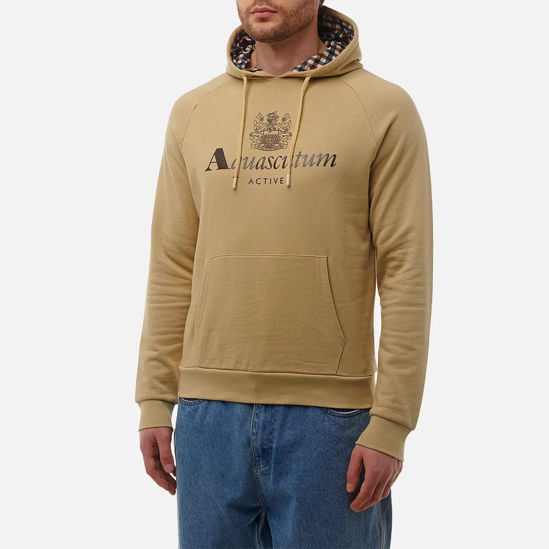 Aquascutum Мужская толстовка Active Big Logo Raglan Hoodie