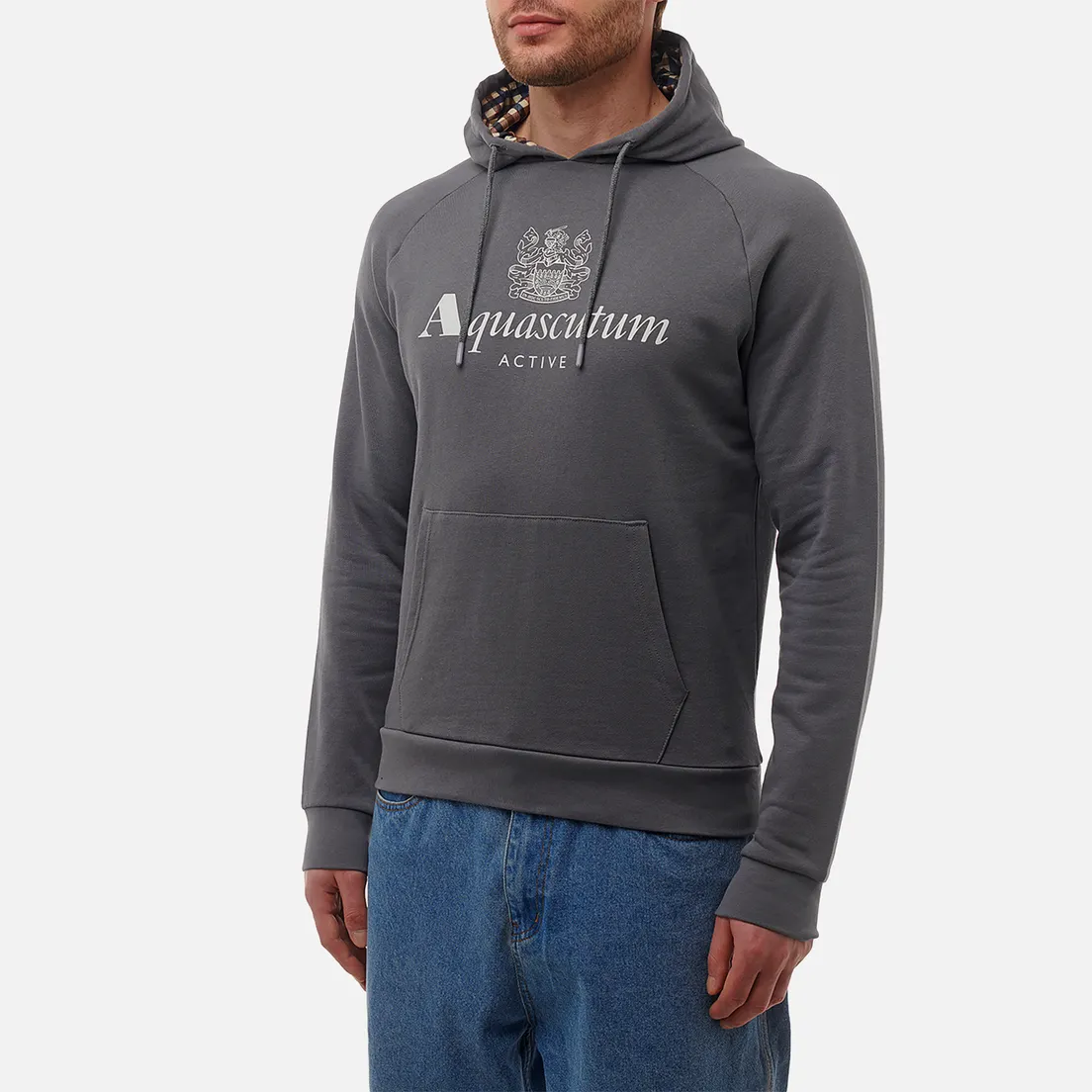 Aquascutum Мужская толстовка Active Big Logo Raglan Hoodie