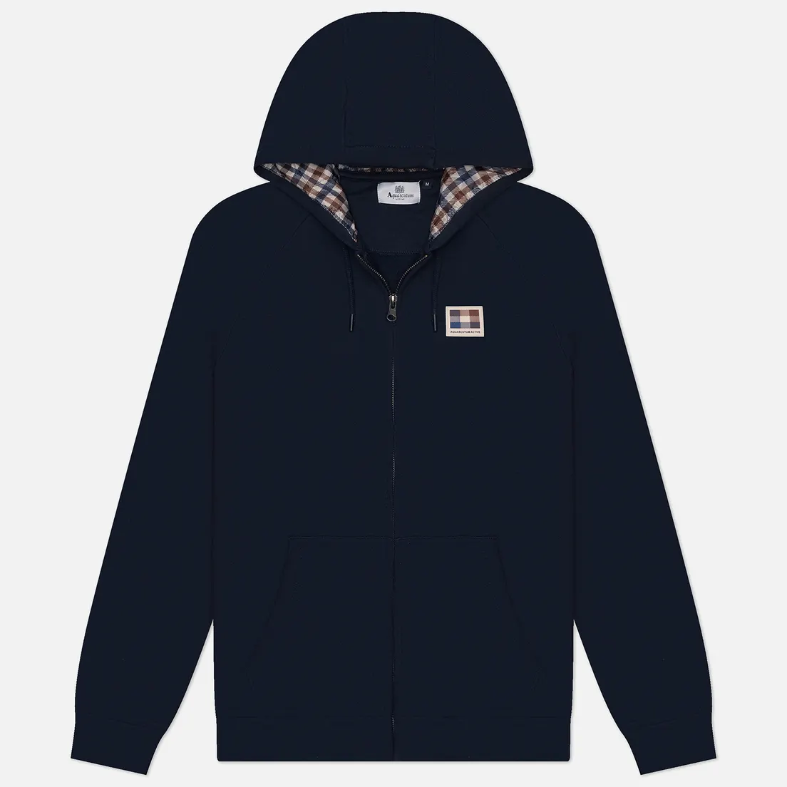 Aquascutum Мужская толстовка Active Patch Full Zip Raglan Hoodie