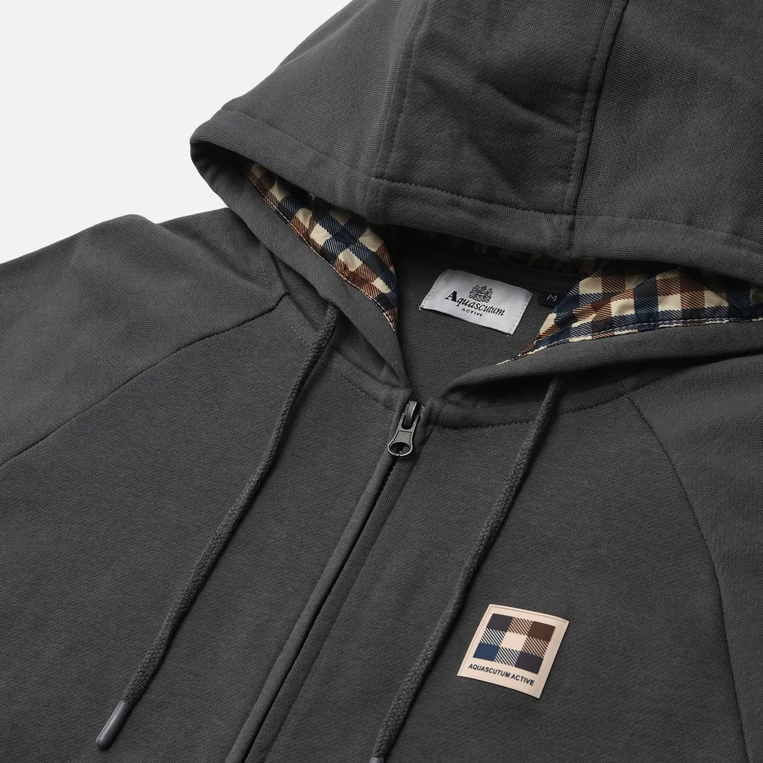 Aquascutum Мужская толстовка Active Patch Full Zip Raglan Hoodie