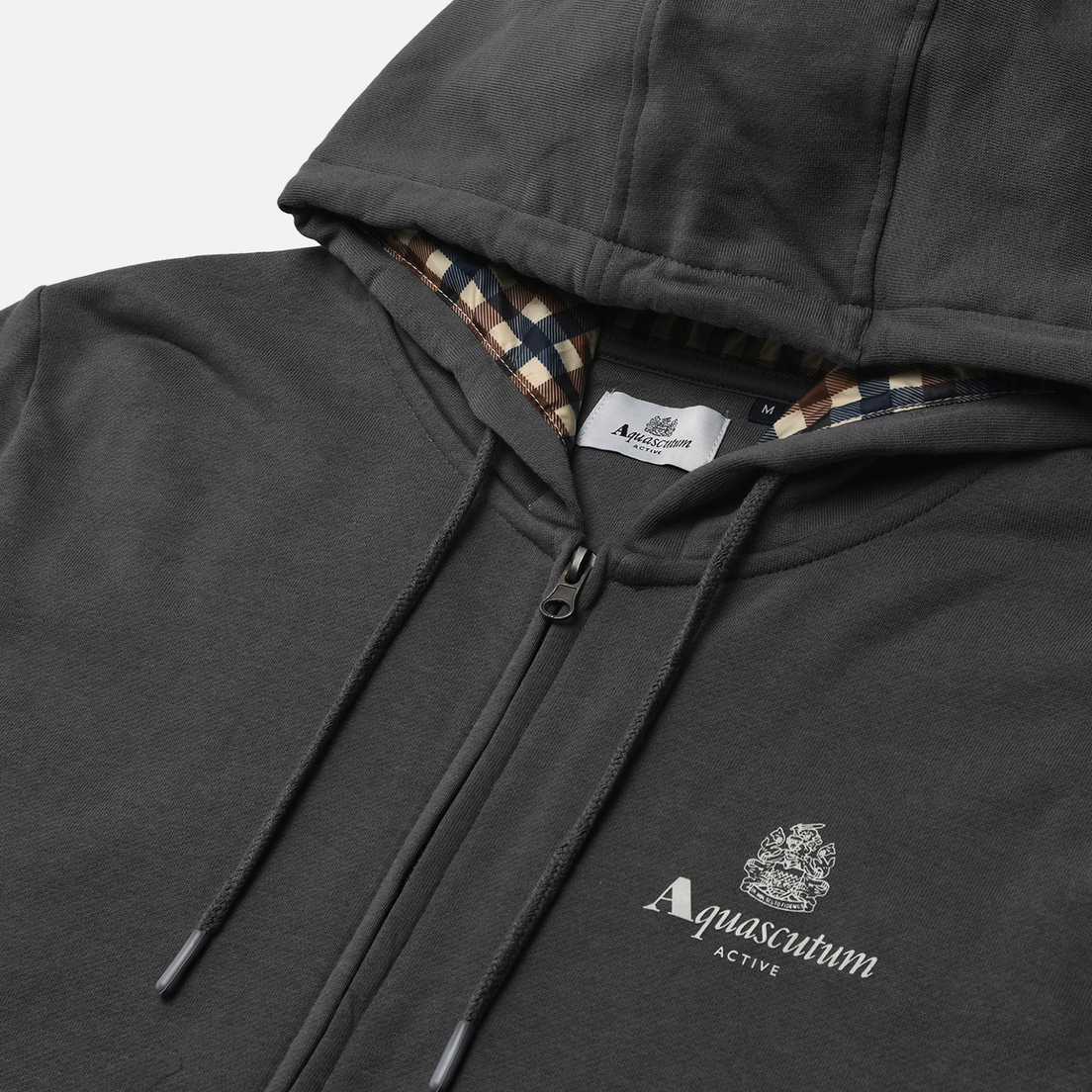 Aquascutum Мужская толстовка Active Small Logo Hoodie Full Zip