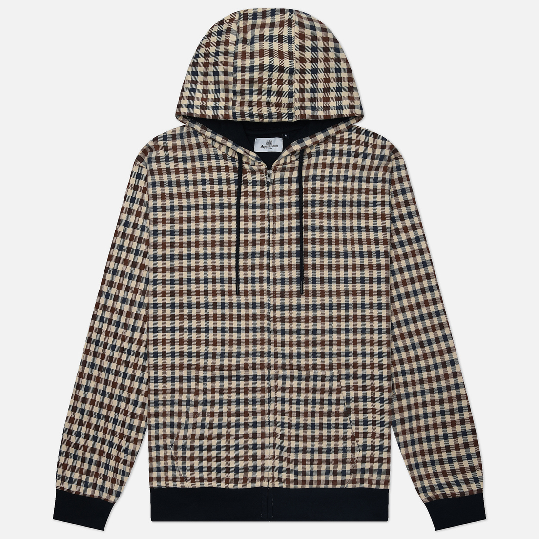 Aquascutum Мужская толстовка Active Club Check Full Zip Hoodie