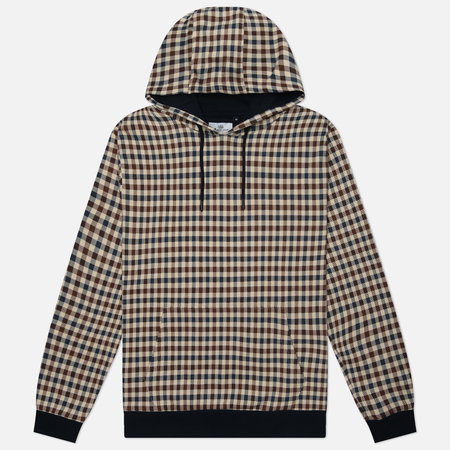 Мужская толстовка Aquascutum Active Club Check Hoodie, цвет синий, размер XXL