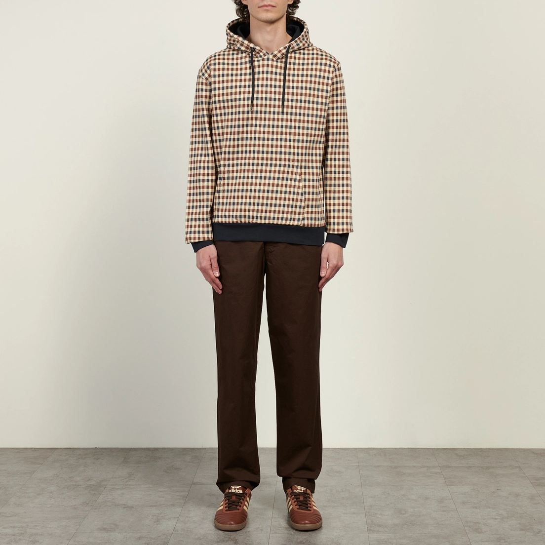 Aquascutum Мужская толстовка Active Club Check Hoodie