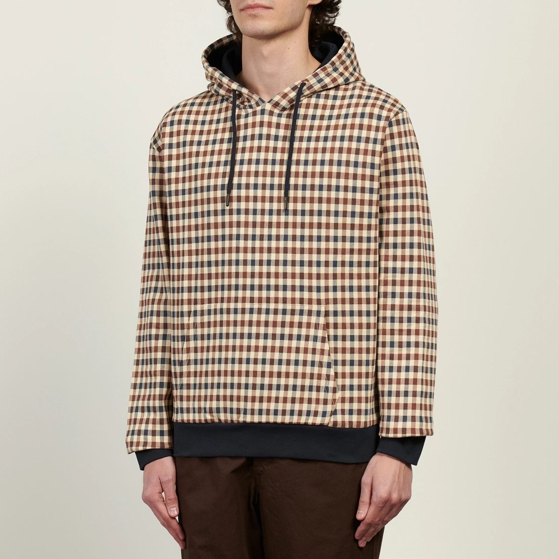 Aquascutum Мужская толстовка Active Club Check Hoodie