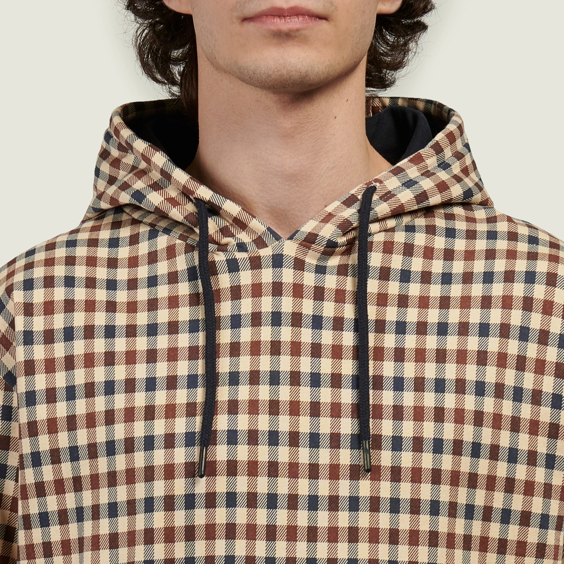 Aquascutum Мужская толстовка Active Club Check Hoodie