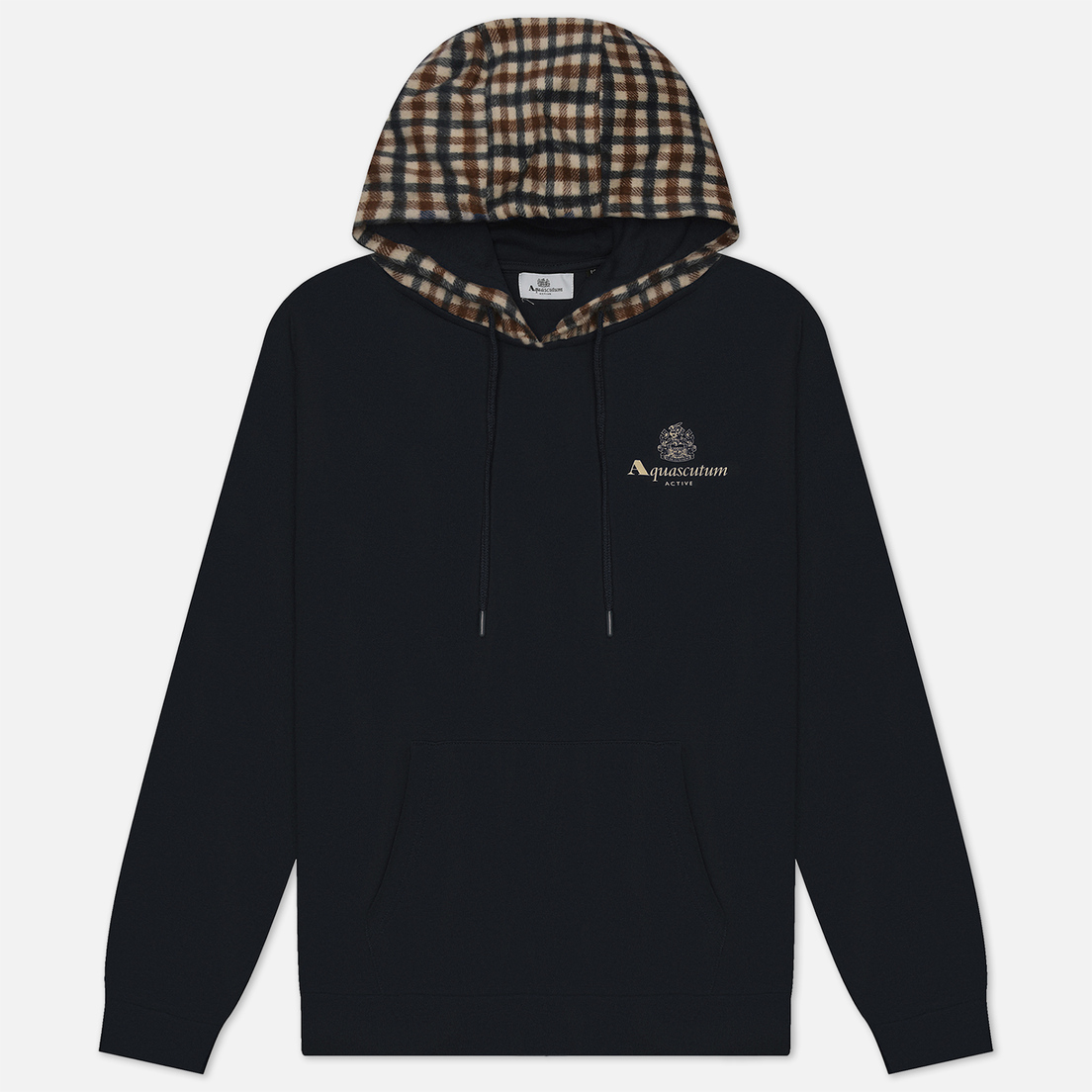 Aquascutum Мужская толстовка Active Club Check Merino Hoodie