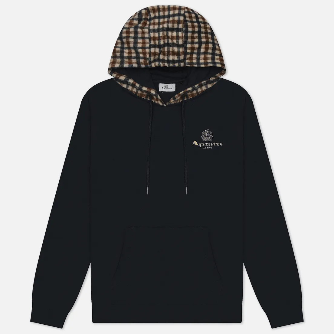 Aquascutum Мужская толстовка Active Club Check Merino Hoodie