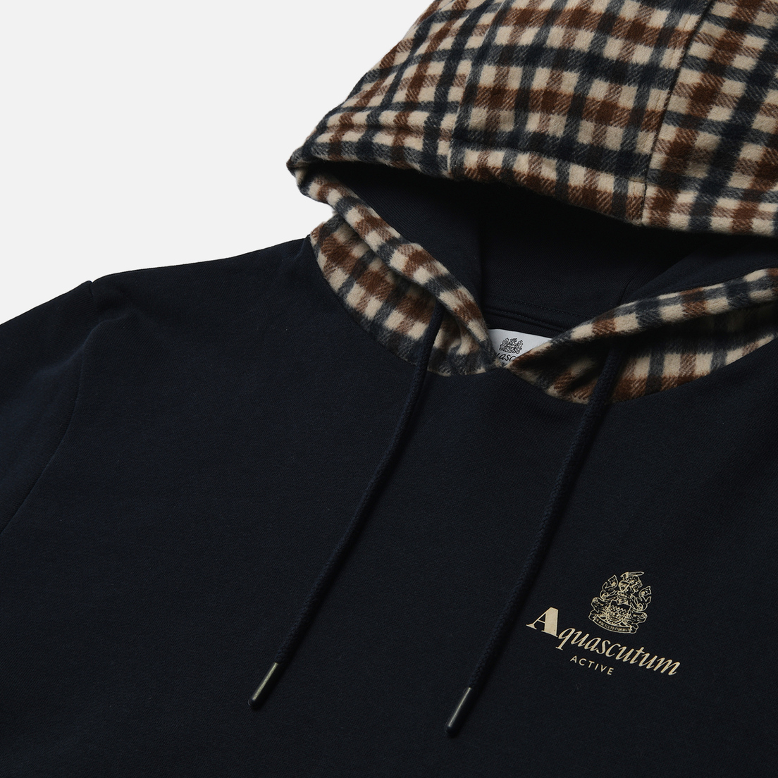 Aquascutum Мужская толстовка Active Club Check Merino Hoodie