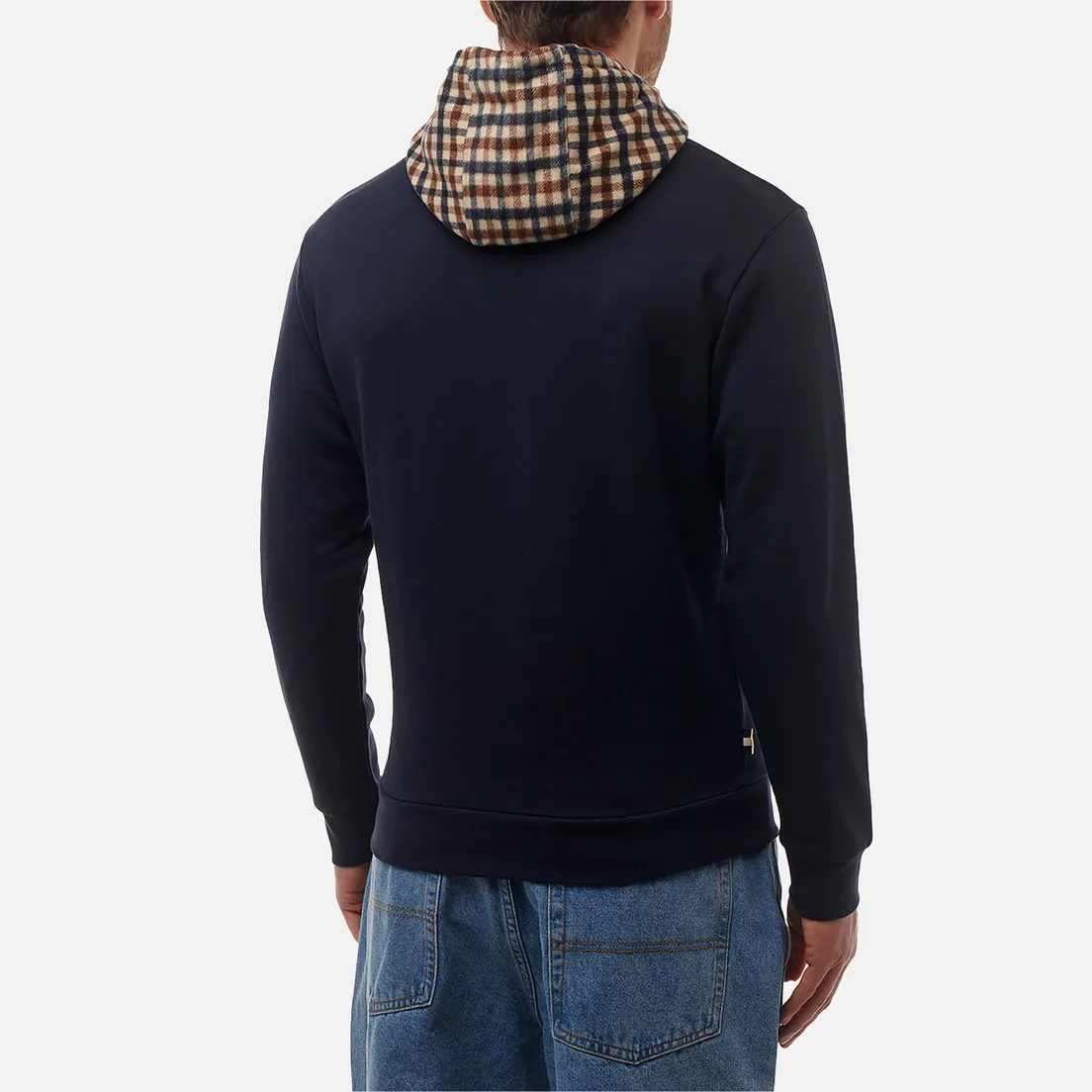 Aquascutum Мужская толстовка Active Club Check Merino Hoodie