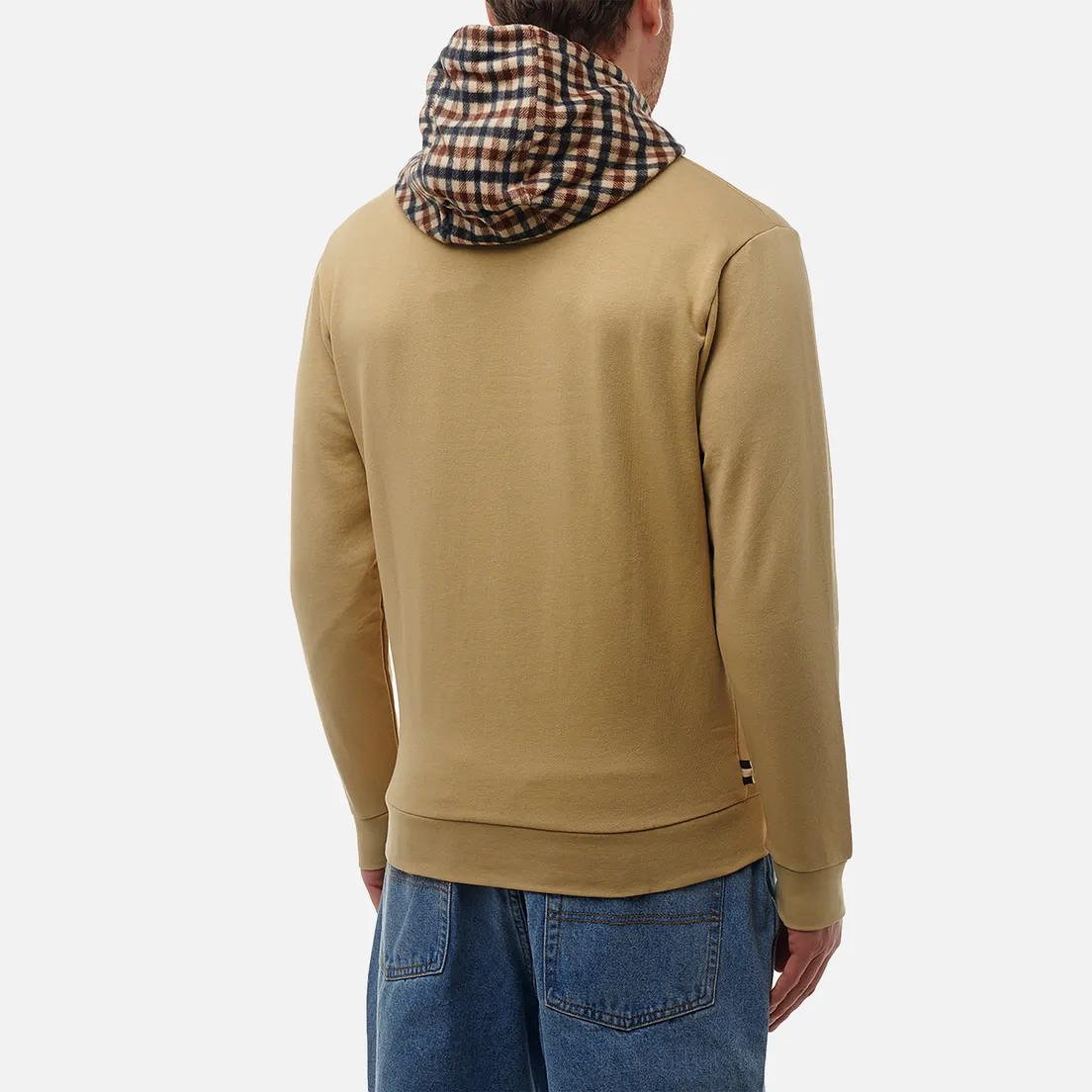 Aquascutum Мужская толстовка Active Club Check Full Zip Merino Hoodie