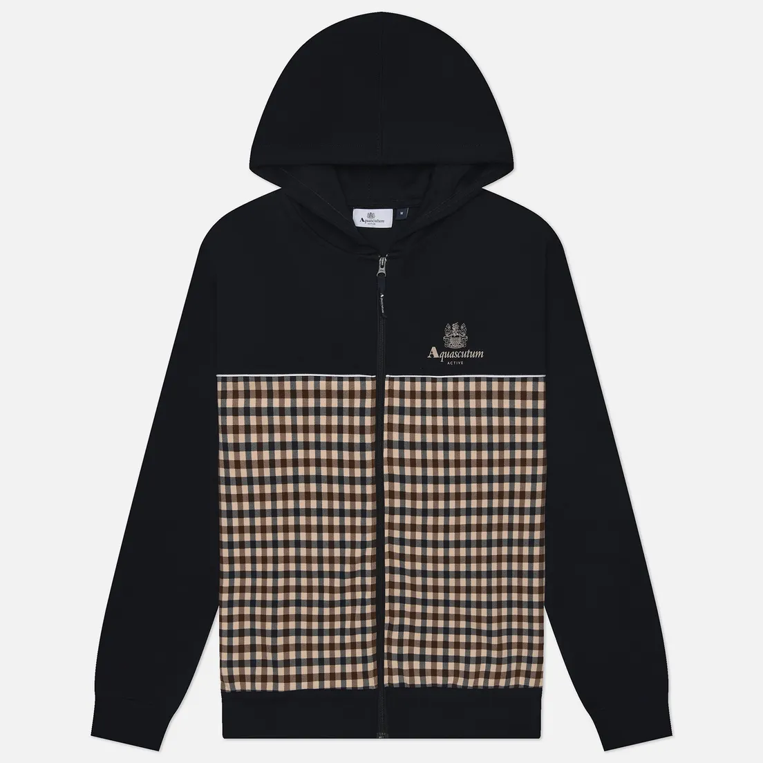 Aquascutum Мужская толстовка Active Scuba Club Check Full Zip Hoodie