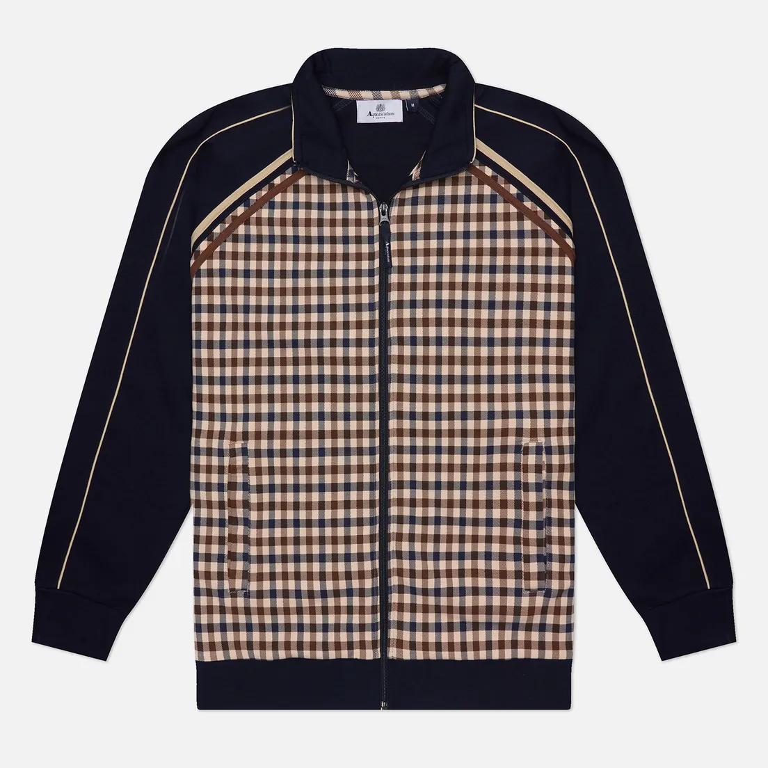 Aquascutum Мужская толстовка Active Scuba Club Check Stripe Mockneck