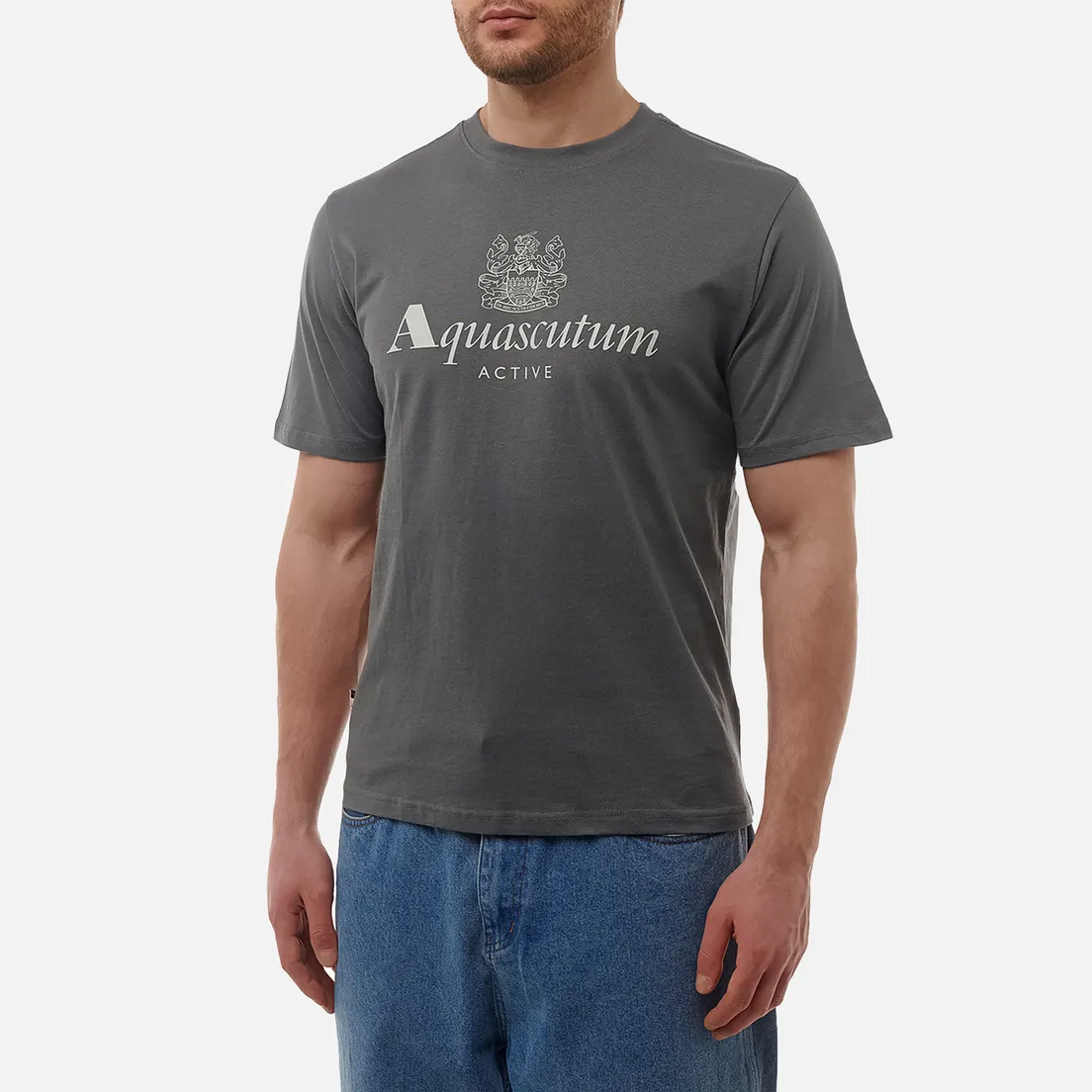 Aquascutum Мужская футболка Active Big Logo Cotton