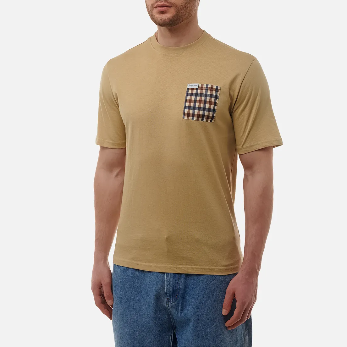 Aquascutum Мужская футболка Active Pocket Club Check