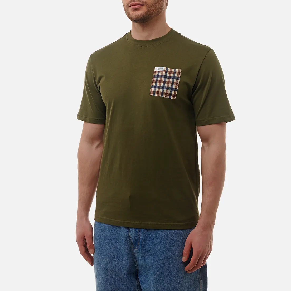 Aquascutum Мужская футболка Active Pocket Club Check