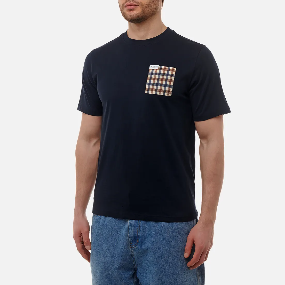 Aquascutum Мужская футболка Active Pocket Club Check
