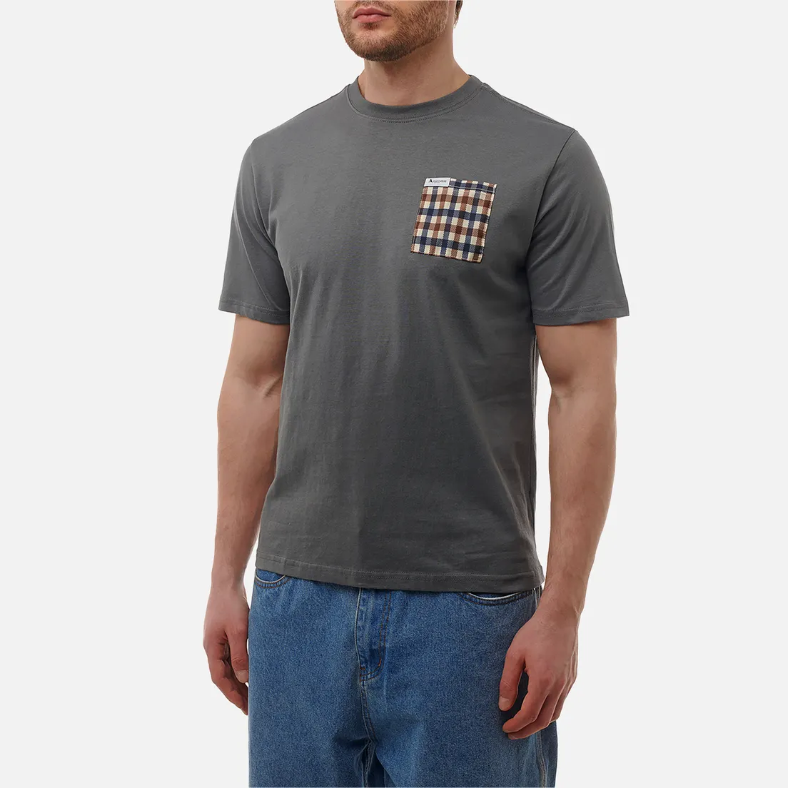 Aquascutum Мужская футболка Active Pocket Club Check