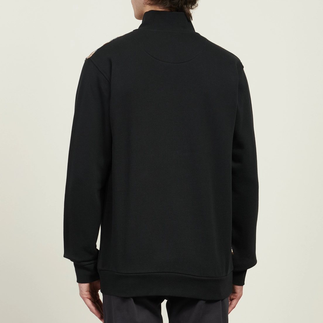 Aquascutum Мужская толстовка Combed Cotton Shoulder 1/4 Zip Fleece