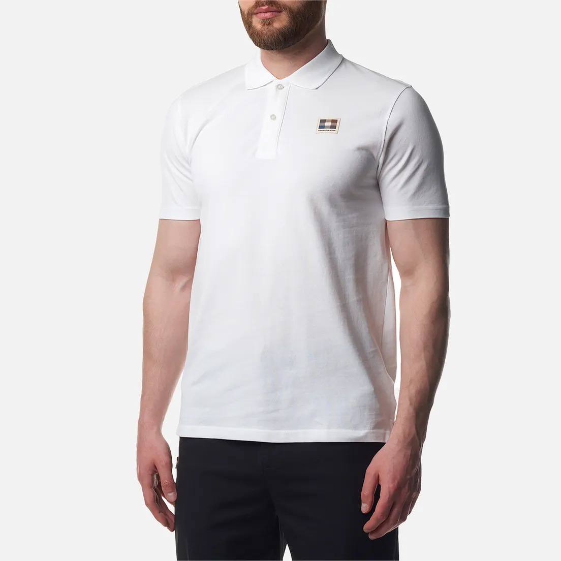 Aquascutum Мужское поло Active Club Check Patch