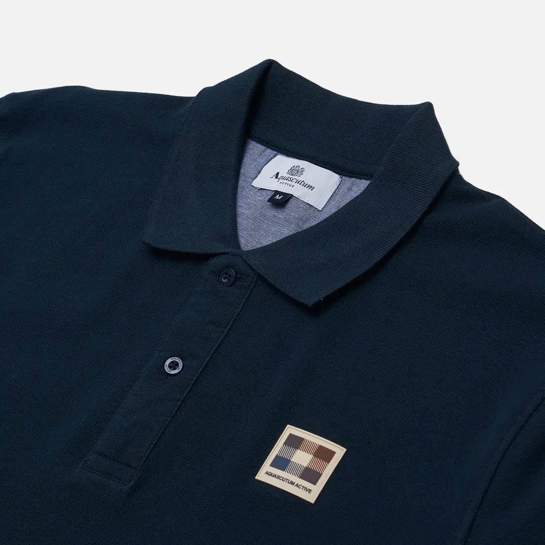 Aquascutum Мужское поло Active Club Check Patch