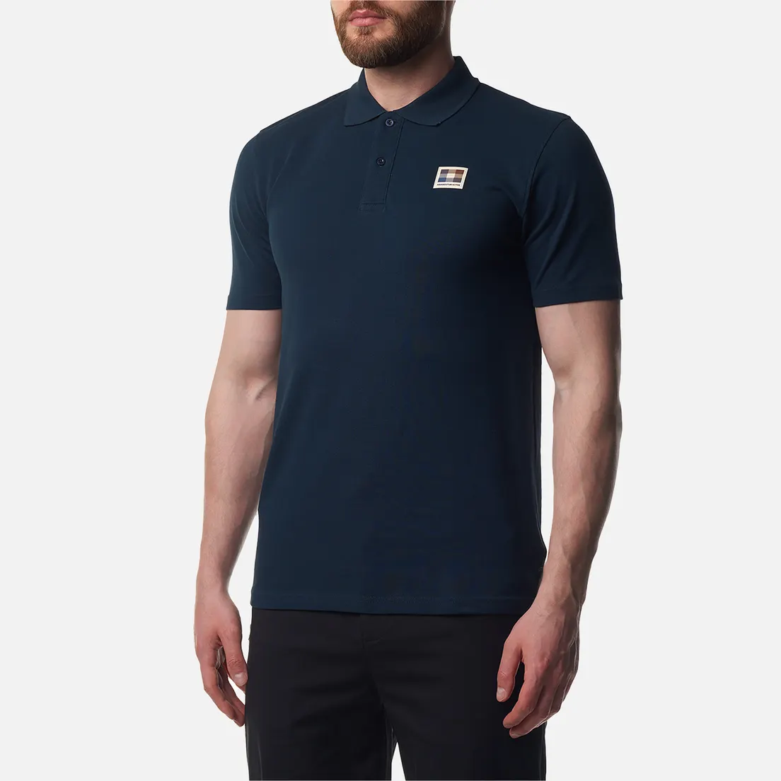 Aquascutum Мужское поло Active Club Check Patch