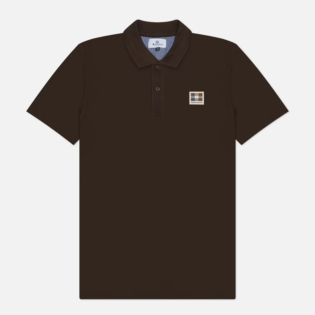 Aquascutum Мужское поло Active Club Check Patch