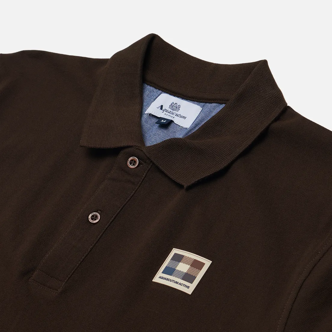 Aquascutum Мужское поло Active Club Check Patch