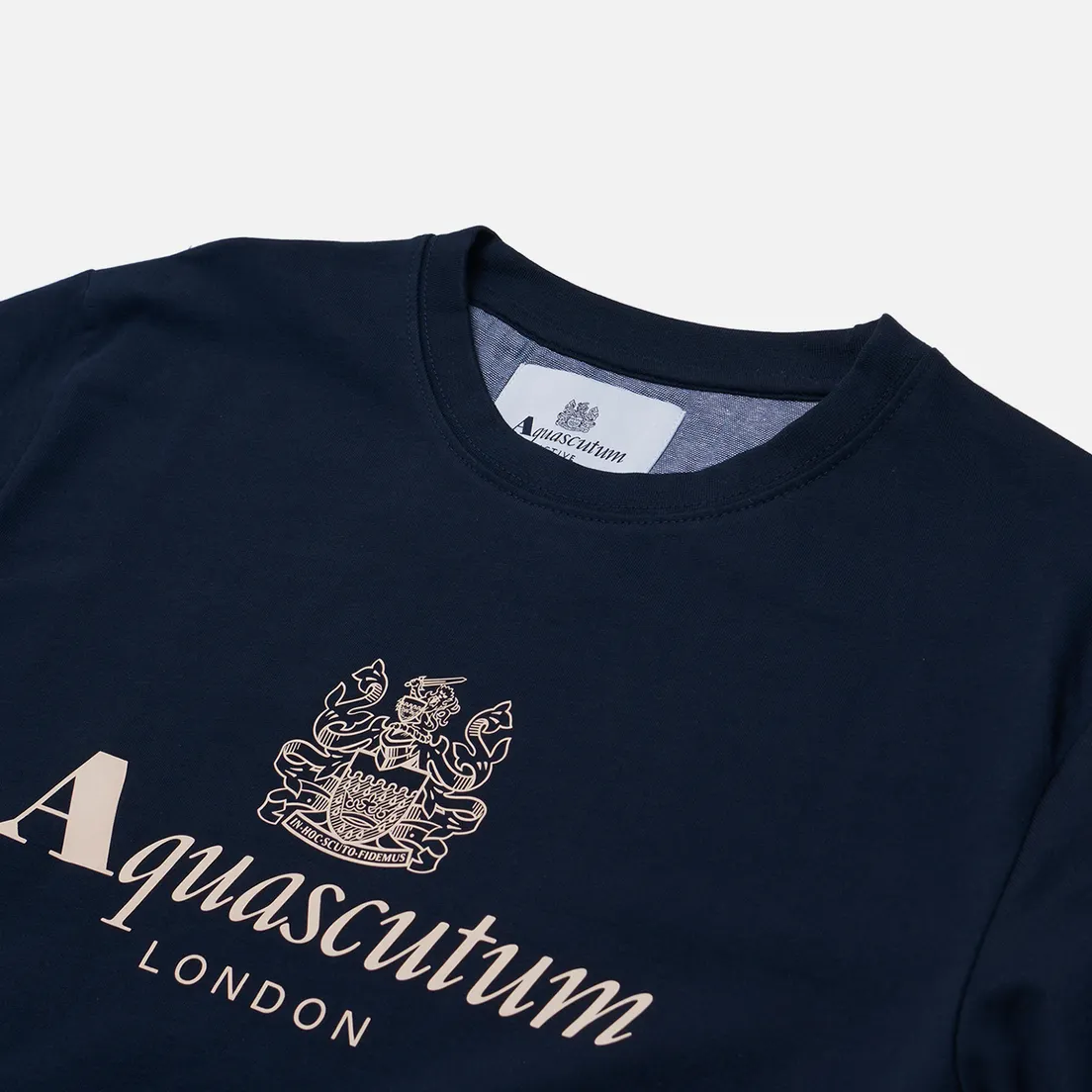 Aquascutum Мужская толстовка Active Big Logo Crew Neck