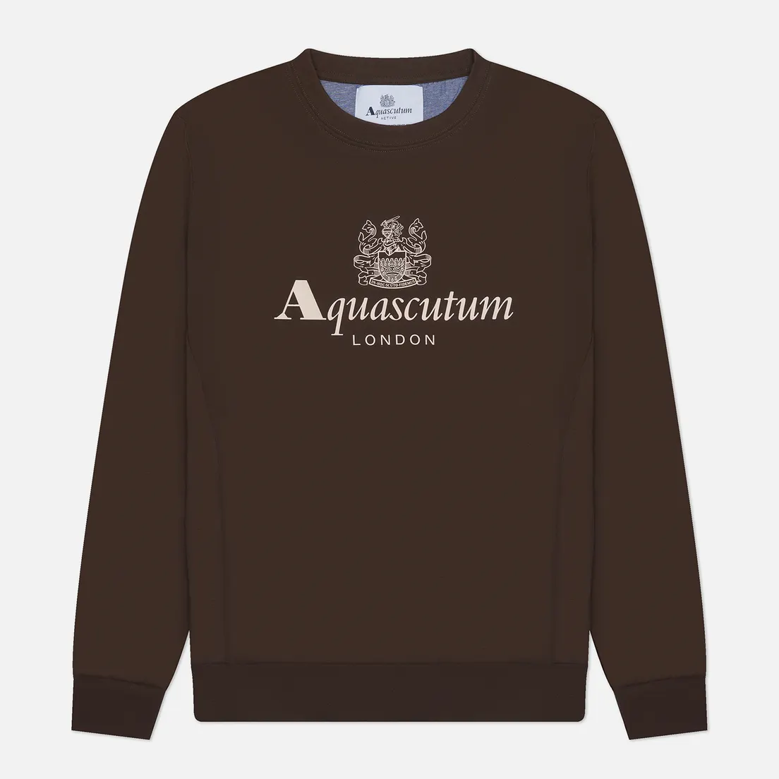 Aquascutum Мужская толстовка Active Big Logo Crew Neck