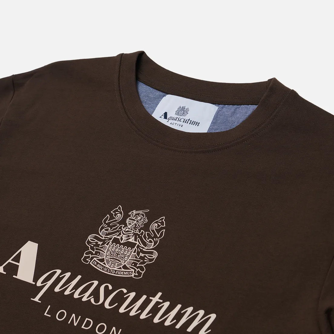 Aquascutum Мужская толстовка Active Big Logo Crew Neck