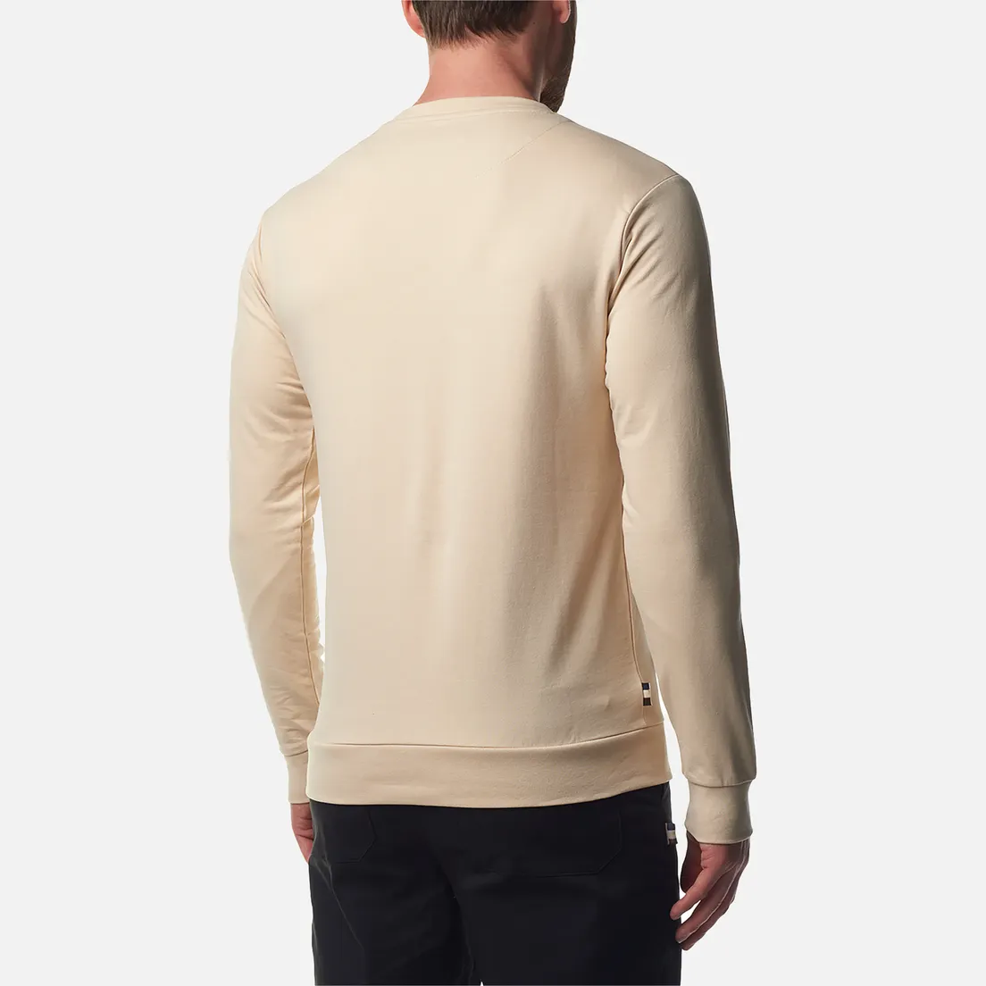 Aquascutum Мужская толстовка Active Club Check Patch Crew Neck