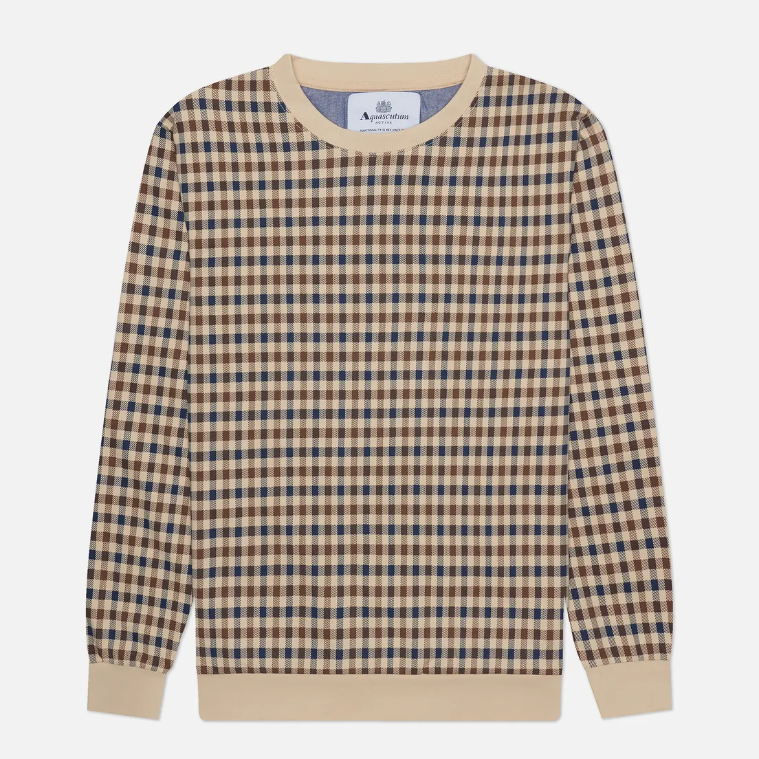 Aquascutum Мужская толстовка Active Club Check Crew Neck