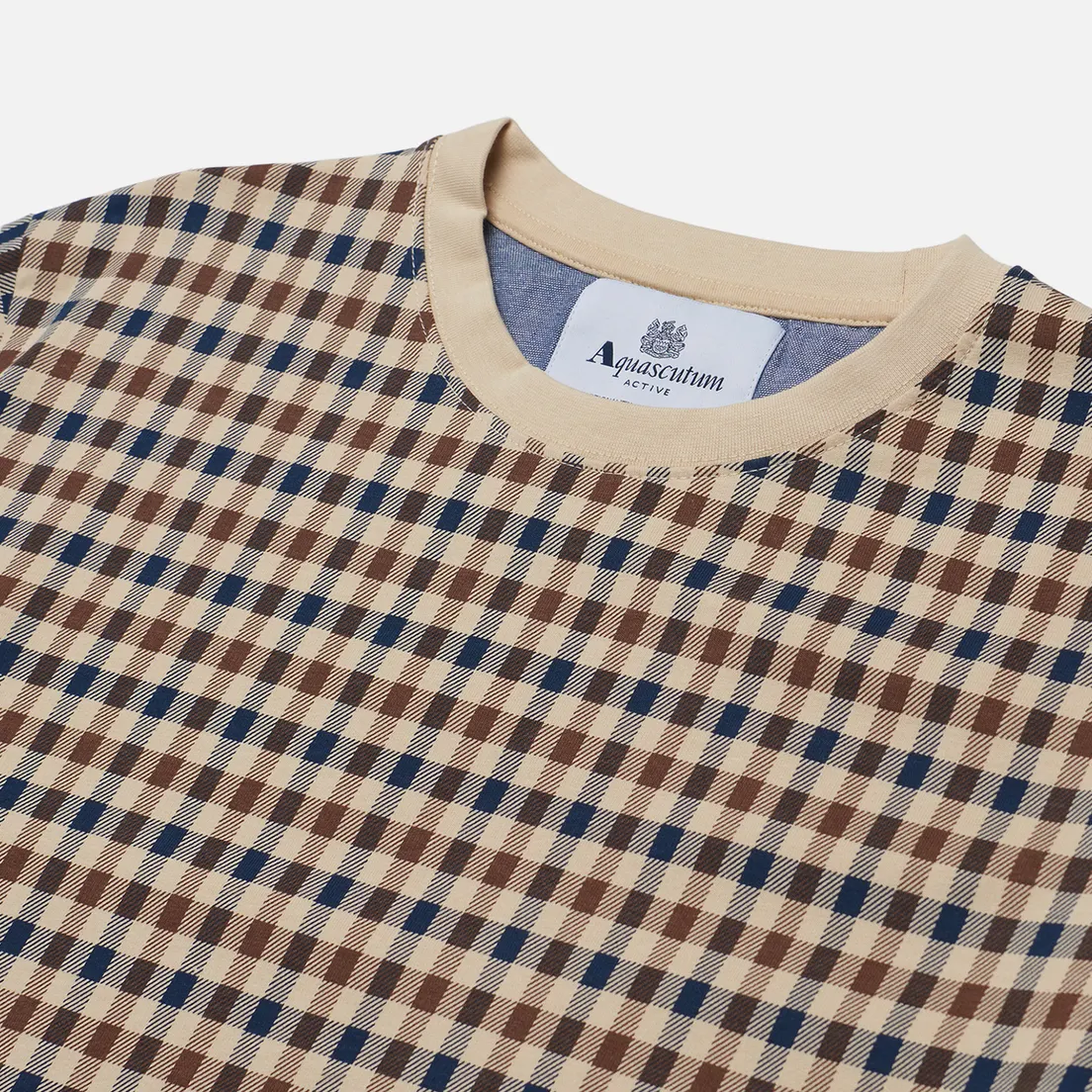 Aquascutum Мужская толстовка Active Club Check Crew Neck