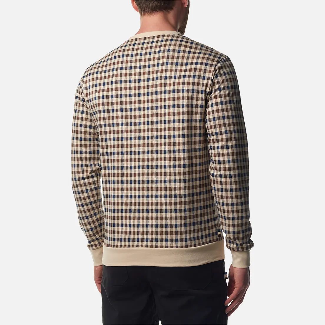 Aquascutum Мужская толстовка Active Club Check Crew Neck