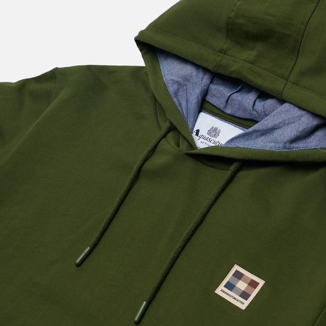 Aquascutum Мужская толстовка Active Club Check Patch Hoodie