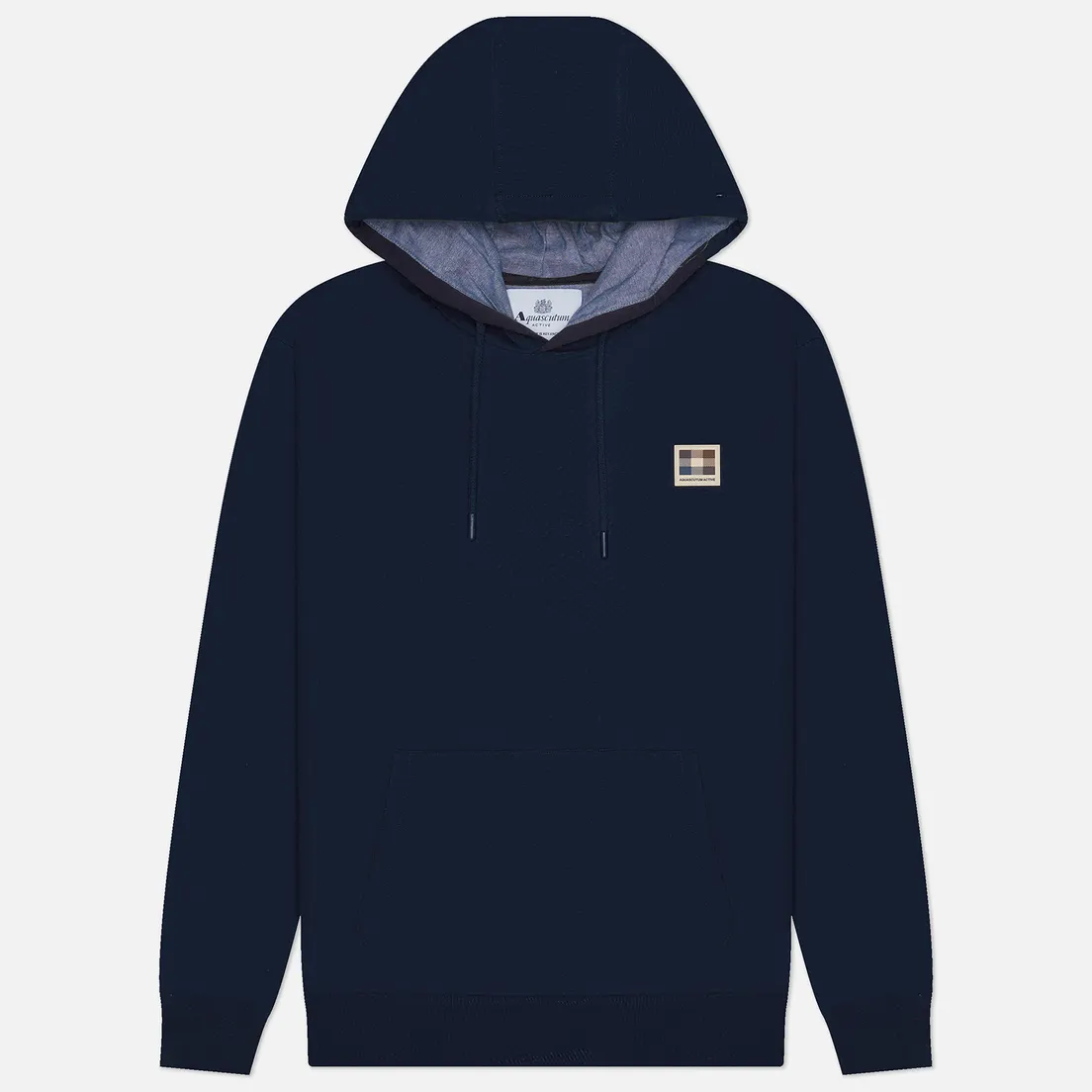 Aquascutum Мужская толстовка Active Club Check Patch Hoodie
