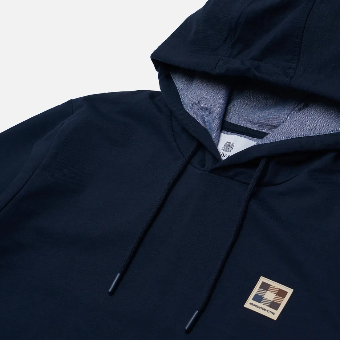 Aquascutum Мужская толстовка Active Club Check Patch Hoodie