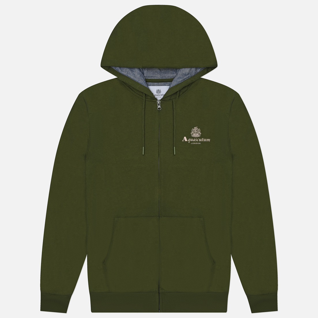 Aquascutum Мужская толстовка Active Small Logo Full Zip Hoodie