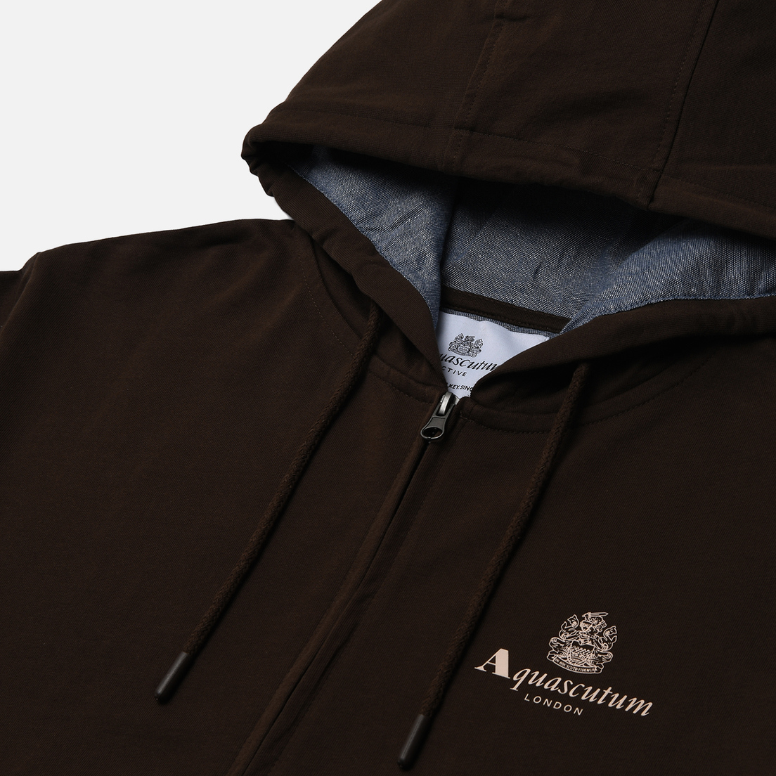 Aquascutum Мужская толстовка Active Small Logo Full Zip Hoodie