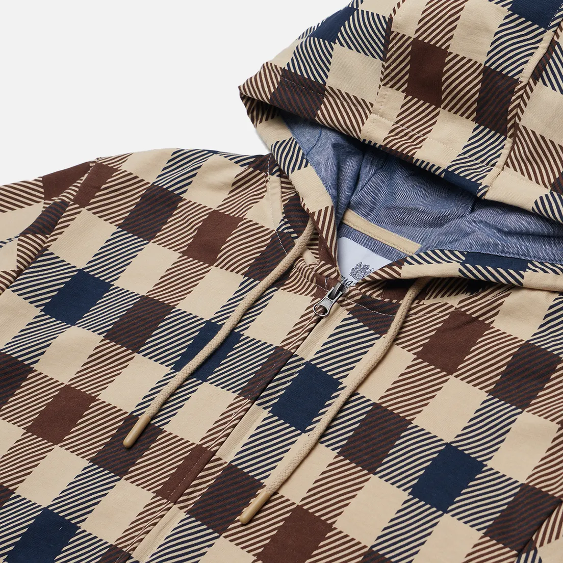 Aquascutum Мужская толстовка Active Macro Check Full Zip Hoodie