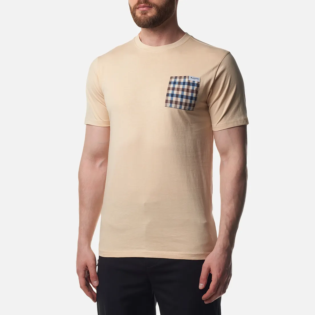 Aquascutum Мужская футболка Active Club Check Pocket