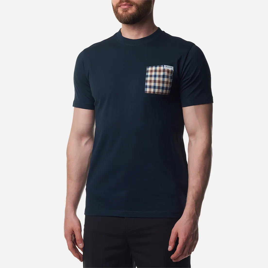 Aquascutum Мужская футболка Active Club Check Pocket