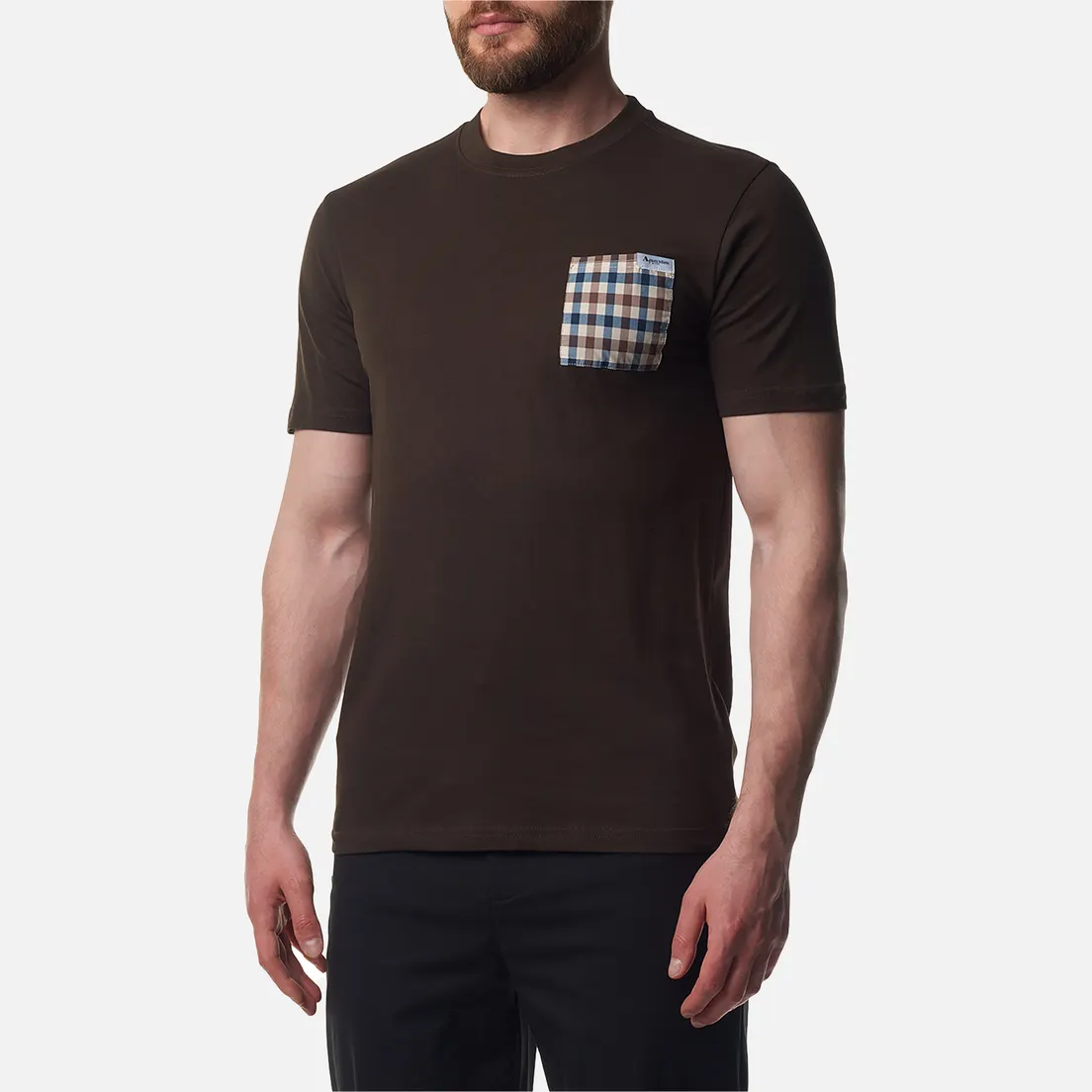 Aquascutum Мужская футболка Active Club Check Pocket