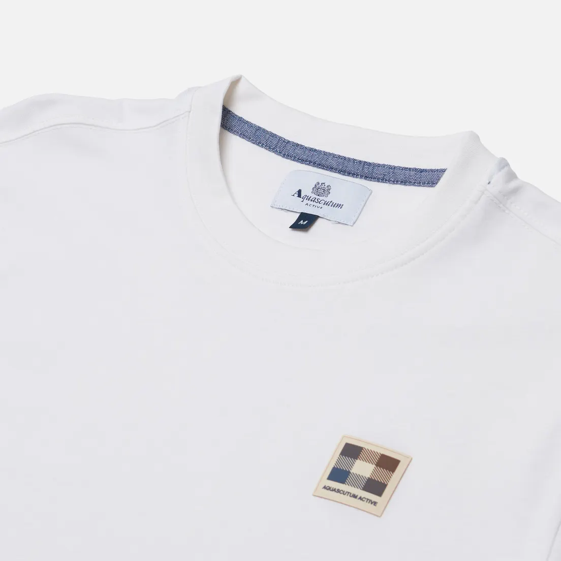 Aquascutum Мужская футболка Active Club Check Patch