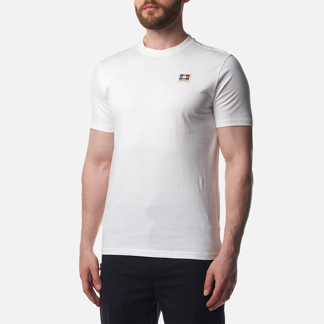 Aquascutum Мужская футболка Active Club Check Patch