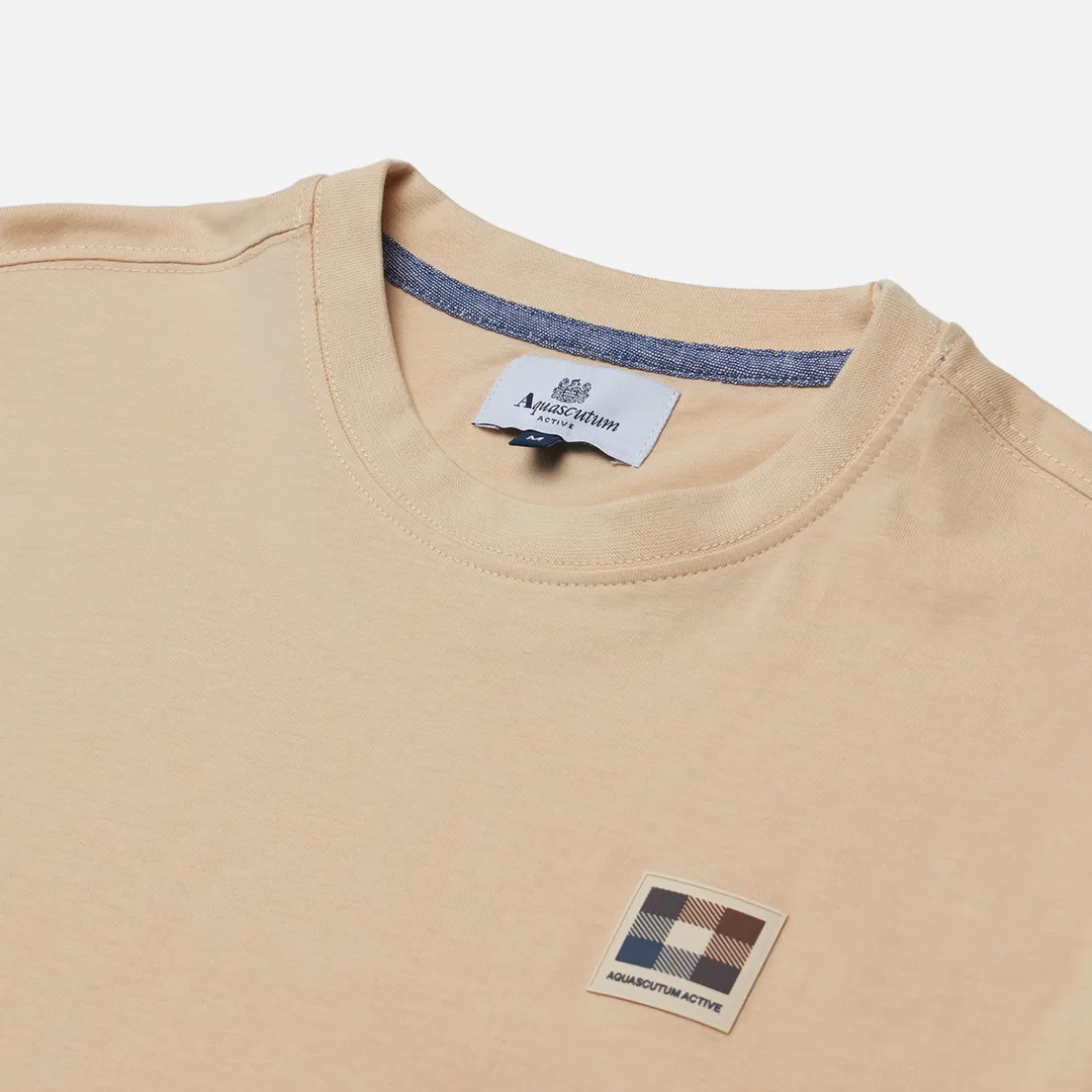 Aquascutum Мужская футболка Active Club Check Patch