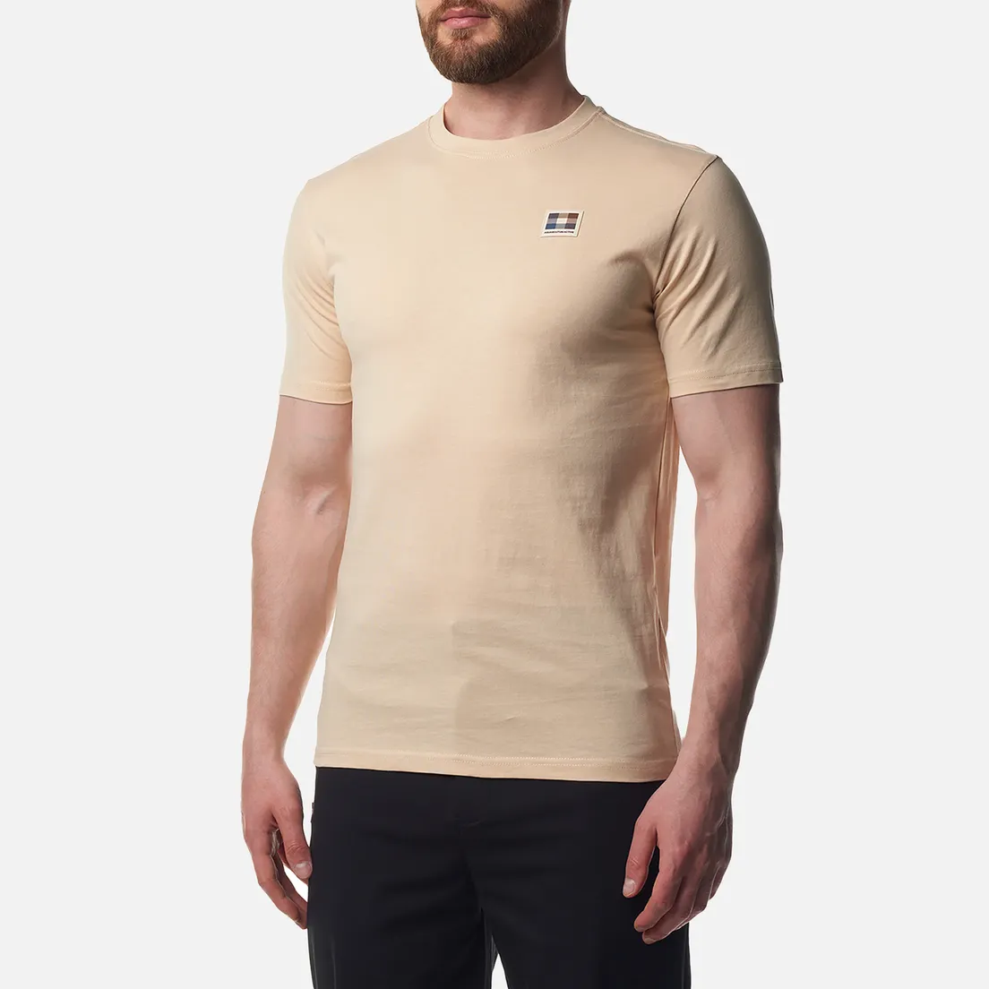 Aquascutum Мужская футболка Active Club Check Patch