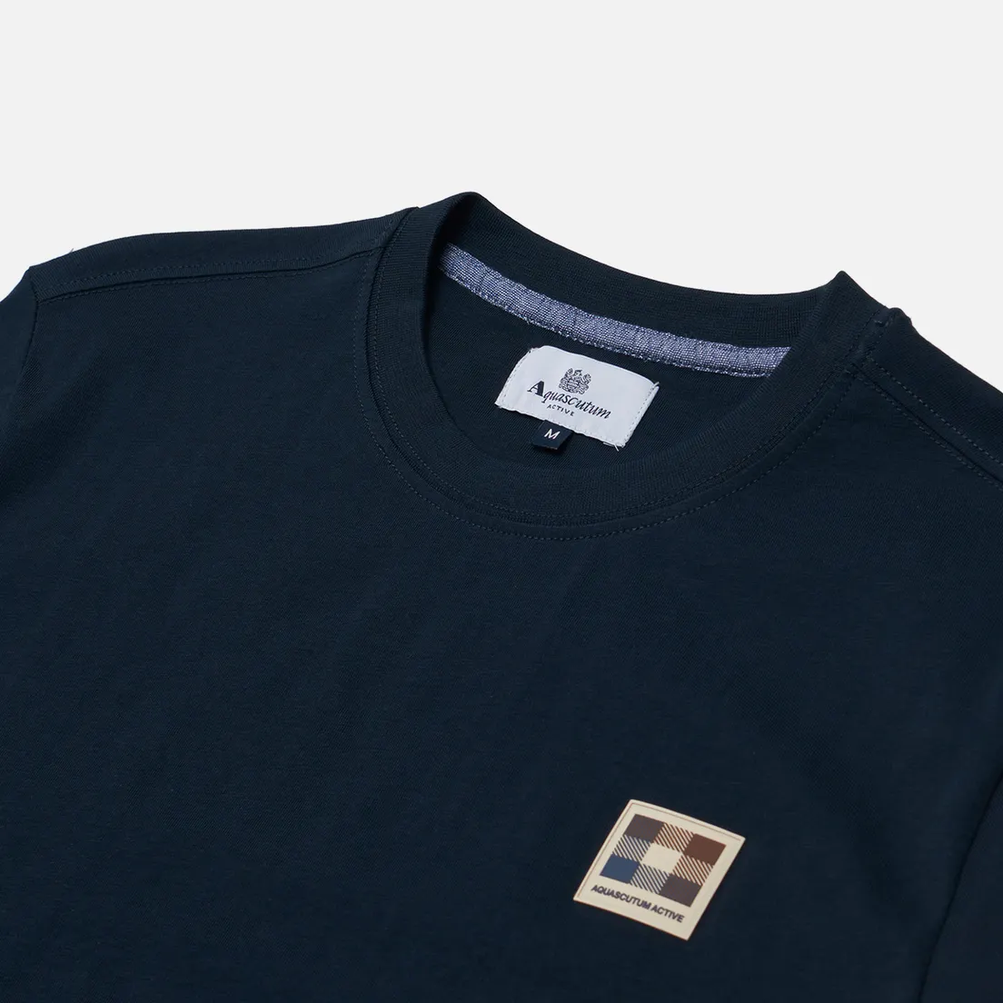 Aquascutum Мужская футболка Active Club Check Patch